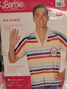 Barbie Allen Kit-- Men's Striped Zip Polo Shirt